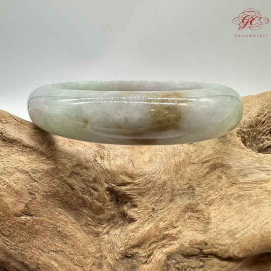 【肌容雪】天然緬甸A貨福祿壽春彩平安鐲 編號372(鐲圍57.0mm#18號)