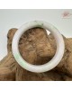 【肌容雪】天然緬甸A貨翡翠冰粉底春彩平安鐲 編號373(鐲圍56.2mm#17.5號)