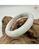 【肌容雪】天然緬甸A貨翡翠冰粉底春彩平安鐲 編號373(鐲圍56.2mm#17.5號)