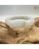 【肌容雪】天然緬甸A貨翡翠冰粉底春彩平安鐲 編號373(鐲圍56.2mm#17.5號)