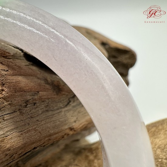 【肌容雪】天然緬甸A貨翡翠冰粉底春彩平安鐲 編號373(鐲圍56.2mm#17.5號)