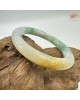 【肌容雪】天然緬甸A貨翡翠冰皇家綠雙彩圓條手鐲 編號376(鐲圍54.7mm#17號)