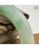 【肌容雪】天然緬甸A貨翡翠冰皇家綠雙彩圓條手鐲 編號376(鐲圍54.7mm#17號)