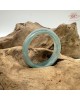 【肌容雪】天然緬甸A貨藍水翡翠平安鐲 編號379(鐲圍54.8mm#17號)