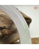【肌容雪】天然緬甸A貨白底飄花翡翠平安鐲 編號383(鐲圍56.1mm#17.5號)