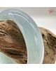 【肌容雪】天然緬甸A貨正冰海藍翡翠平安鐲 編號384(鐲圍56.1mm#17.5號)