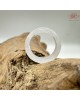 【肌容雪】天然緬甸A貨白月光翡翠戒圈 編號385(戒圍15.9mm#9號)