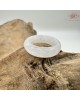 【肌容雪】天然緬甸A貨白月光翡翠戒圈 編號385(戒圍15.9mm#9號)