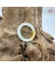 【肌容雪】天然緬甸A貨淡綠黃翡翠戒圈 編號388(戒圍18.0mm#13號)