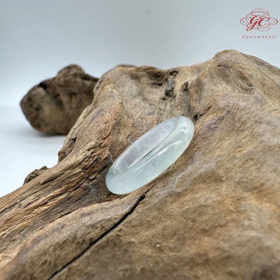 【肌容雪】天然緬甸A貨綠飄花翡翠戒圈 編號389(戒圍17.6mm#12號)
