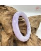 【肌容雪】天然緬甸A貨冰紫翡翠圓條手鐲 編號391(鐲圍56.7mm#18號)