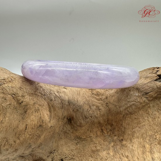 【肌容雪】天然緬甸A貨冰紫翡翠圓條手鐲 編號391(鐲圍56.7mm#18號)