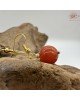 【肌容雪】天然緬甸A貨紅翡圓珠型耳針 編號392