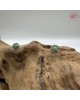 【肌容雪】天然緬甸A貨翠圓綠翡翠銀鑽耳針 編號393
