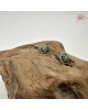 【肌容雪】天然緬甸A貨翠圓綠翡翠銀鑽耳針 編號393