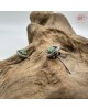 【肌容雪】天然緬甸A貨翠圓綠翡翠銀鑽耳針 編號393