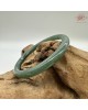 【肌容雪】天然緬甸A貨湖水綠美人條手鐲 編號394(鐲圍58.3mm#18.5號)