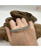 【肌容雪】天然緬甸A貨湖水綠叮噹鐲 編號395(鐲圍55.7mm#17.5號)