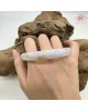 【肌容雪】天然緬甸A貨粉春灑金圓條手鐲 編號396(鐲圍55.7mm#17.5號)