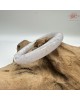 【肌容雪】天然緬甸A貨粉春灑金圓條手鐲 編號396(鐲圍55.7mm#17.5號)