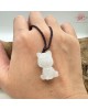 【肌容雪】天然緬甸A貨翡翠貓咪造型吊飾 編號398