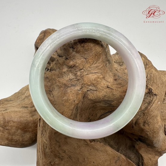 【肌容雪】天然緬甸A貨春彩翡翠正圈手鐲 編號405(鐲圍58.6mm#18.5號)