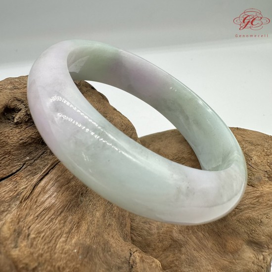 【肌容雪】天然緬甸A貨春彩翡翠正圈手鐲 編號405(鐲圍58.6mm#18.5號)