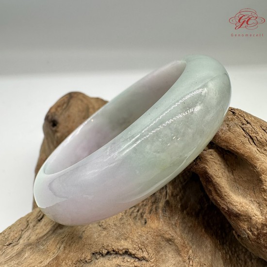 【肌容雪】天然緬甸A貨春彩翡翠正圈手鐲 編號405(鐲圍58.6mm#18.5號)
