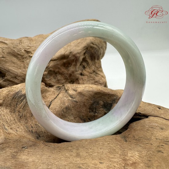 【肌容雪】天然緬甸A貨春彩翡翠正圈手鐲 編號405(鐲圍58.6mm#18.5號)