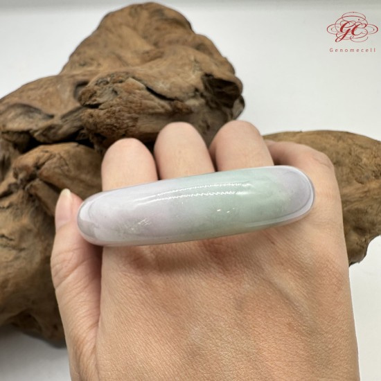【肌容雪】天然緬甸A貨春彩翡翠正圈手鐲 編號405(鐲圍58.6mm#18.5號)