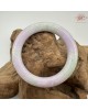 【肌容雪】天然緬甸A貨春帶彩翡翠圓條手鐲 編號406(鐲圍55.2mm#17.5號)