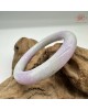 【肌容雪】天然緬甸A貨春帶彩翡翠圓條手鐲 編號406(鐲圍55.2mm#17.5號)