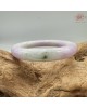 【肌容雪】天然緬甸A貨春帶彩翡翠圓條手鐲 編號406(鐲圍55.2mm#17.5號)