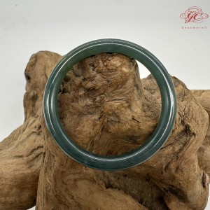 【肌容雪】天然緬甸A貨孔雀藍翡翠美人條手鐲 編號407(鐲圍58.0mm#18.5號)