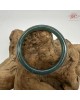 【肌容雪】天然緬甸A貨孔雀藍翡翠美人條手鐲 編號407(鐲圍58.0mm#18.5號)