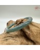 【肌容雪】天然緬甸A貨孔雀藍翡翠美人條手鐲 編號407(鐲圍58.0mm#18.5號)