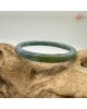 【肌容雪】天然緬甸A貨孔雀藍翡翠美人條手鐲 編號407(鐲圍58.0mm#18.5號)