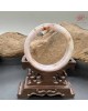 【肌容雪】天然緬甸A貨正冰粉色灑金翡翠正圈手鐲 編號408(鐲圍56.6mm#18號)