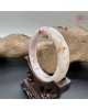 【肌容雪】天然緬甸A貨正冰粉色灑金翡翠正圈手鐲 編號408(鐲圍56.6mm#18號)