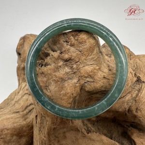 【肌容雪】天然緬甸A貨翡翠孔雀藍正圈手鐲 編號409(鐲圍56.2mm#17.5號)