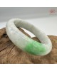 【肌容雪】天然緬甸A貨白底青翡翠正圈手鐲 編號410(鐲圍58.4mm#18.5號)