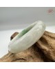 【肌容雪】天然緬甸A貨白底青翡翠正圈手鐲 編號410(鐲圍58.4mm#18.5號)