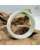 【肌容雪】天然緬甸A貨白底青翡翠正圈手鐲 編號410(鐲圍58.4mm#18.5號)