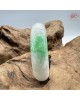 【肌容雪】天然緬甸A貨白底青翡翠正圈手鐲 編號410(鐲圍58.4mm#18.5號)