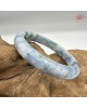 【肌容雪】天然緬甸A貨藍紫飄花翡翠正圈手鐲 編號413(鐲圍58.6mm#18.5號)