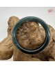 【肌容雪】天然緬甸A貨藍水之謎深藍翡翠圓條手鐲 編號414(鐲圍55.7mm#17.5號)