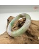【肌容雪】天然緬甸A貨冰春帶彩翡翠正圈手鐲 編號435(鐲圍57.4mm#18號)