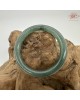 【肌容雪】天然緬甸A貨冰孔雀藍翡翠圓條手鐲 編號437(鐲圍55.0mm#17.5號)