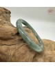 【肌容雪】天然緬甸A貨冰孔雀藍翡翠圓條手鐲 編號437(鐲圍55.0mm#17.5號)