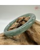 【肌容雪】天然緬甸A貨冰孔雀藍翡翠圓條手鐲 編號437(鐲圍55.0mm#17.5號)